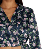 Bloom Out Satin Pajama Crop Top