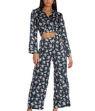 Bloom Out Satin Pajama Crop Top