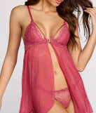 Dream Girl Mauve Lace Babydoll And Panty Set provides essential lift and support for creating your best summer outfits of the season for 2023!