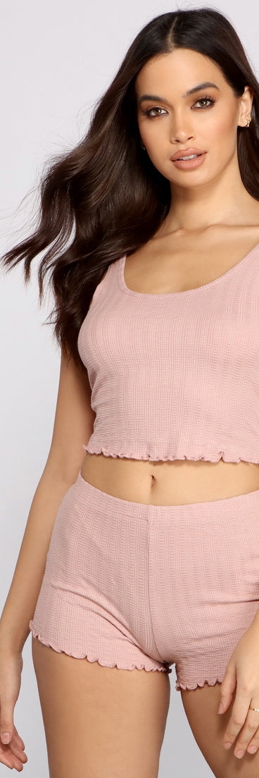 Frilly and Ruffled Pajama Tank and Shorts Set provides essential lift and support for creating your best summer outfits of the season for 2023!