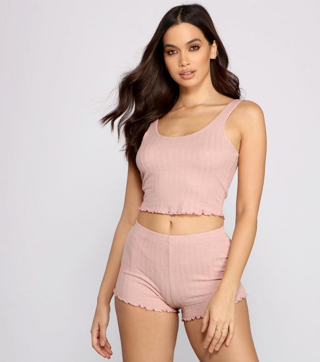 Frilly and Ruffled Pajama Tank and Shorts Set | Windsor