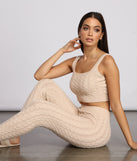 You’ll look stunning in the Cozy Moment Cable Knit Pajama Tank when paired with its matching separate to create a glam clothing set perfect for parties, date nights, concert outfits, back-to-school attire, or for any summer event!