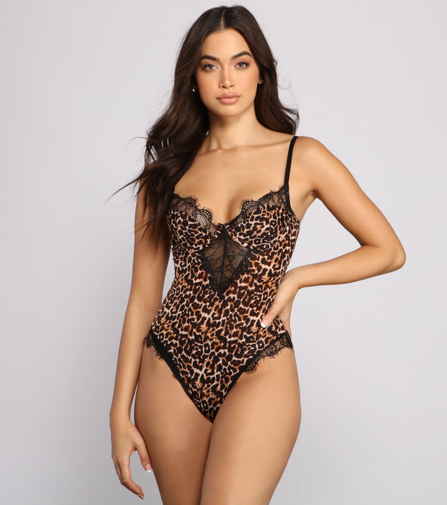 On The Prowl Leopard Print Lace Teddy provides essential lift and support for creating your best summer outfits of the season for 2023!