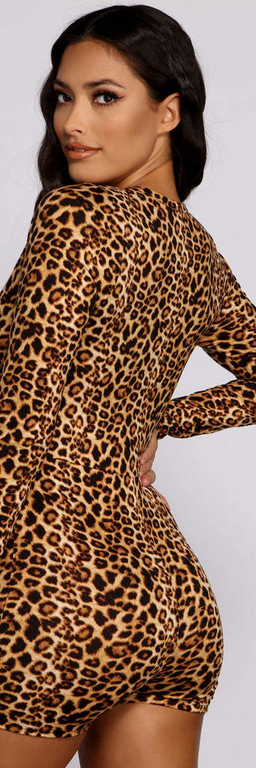 Spot Me Out Leopard Print Pajama Romper provides essential lift and support for creating your best summer outfits of the season for 2023!