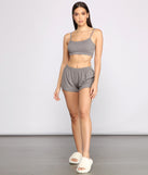 Catching Cozy Vibes Cropped Pajama Tank provides essential lift and support for creating your best summer outfits of the season for 2023!