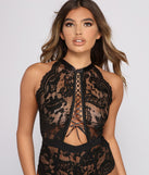 Sultry Vibes Lace Halter Corset Teddy provides essential lift and support for creating your best summer outfits of the season for 2023!