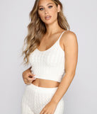 Major Goals Cable Knit Pajama Tank provides essential lift and support for creating your best summer outfits of the season for 2023!