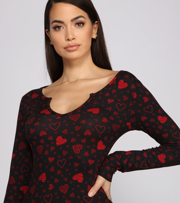 Be Mine Long Sleeve Pajama Romper & Windsor