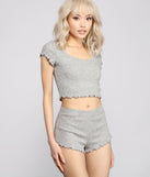 You’ll look stunning in the Basic Chic Ribbed Knit Pajama Top when paired with its matching separate to create a glam clothing set perfect for parties, date nights, concert outfits, back-to-school attire, or for any summer event!
