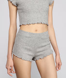 You’ll look stunning in the Basic Chic Ribbed Knit Pajama Shorts when paired with its matching separate to create a glam clothing set perfect for parties, date nights, concert outfits, back-to-school attire, or for any summer event!