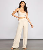 You’ll look stunning in the Fuzzy Feels Wide Leg Pajama Pants when paired with its matching separate to create a glam clothing set perfect for parties, date nights, concert outfits, back-to-school attire, or for any summer event!