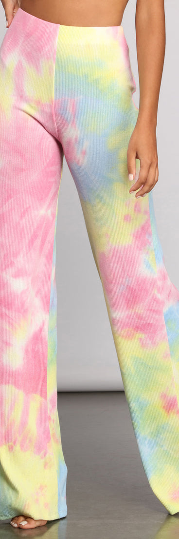 Rocking Retro Vibes Tie Dye Pajama Pants provides essential lift and support for creating your best summer outfits of the season for 2023!