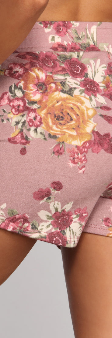 Floral Dreams High Waist Pajama Shorts provides essential lift and support for creating your best summer outfits of the season for 2023!