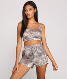 You’ll look stunning in the Totally Trendy Tie Dye Pajama Cropped Tank when paired with its matching separate to create a glam clothing set perfect for parties, date nights, concert outfits, back-to-school attire, or for any summer event!