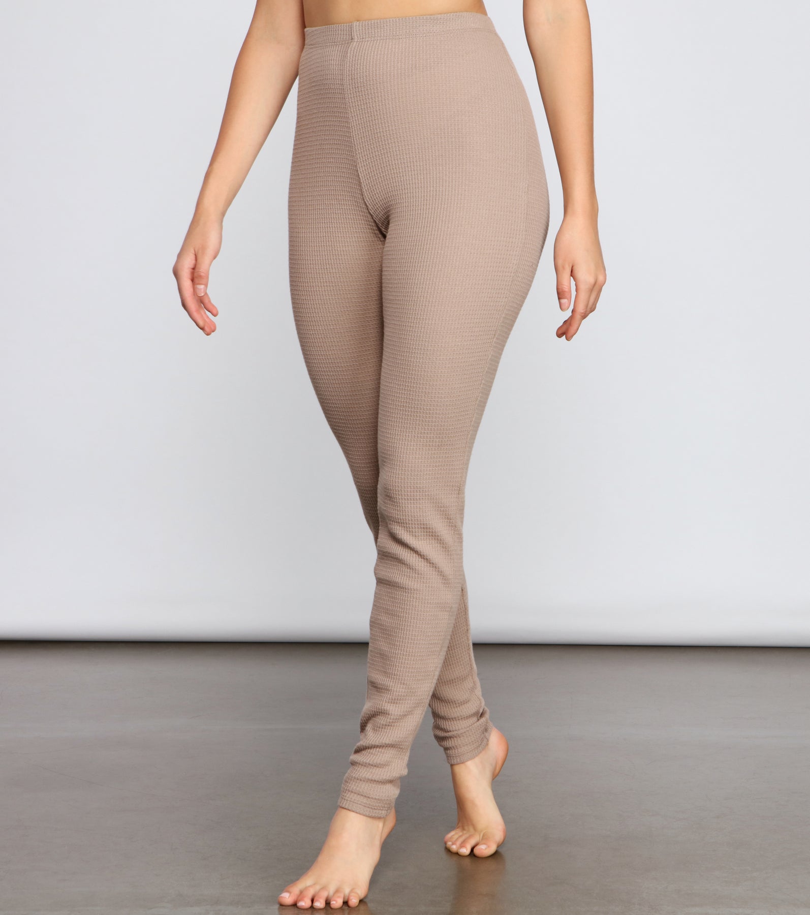 Casual And Stylish Waffle Knit Leggings & Windsor