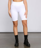 Sleek And Basic Ribbed Biker Shorts for 2023 festival outfits, festival dress, outfits for raves, concert outfits, and/or club outfits