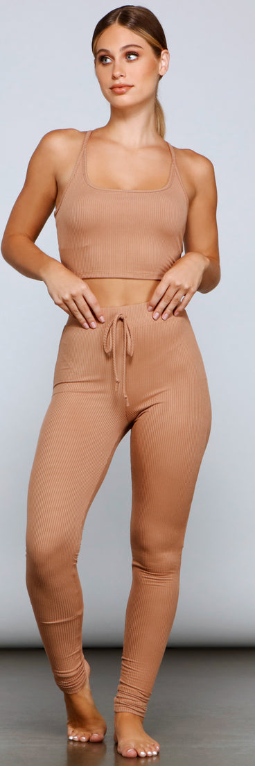 Lounge It Out Ribbed Tank And Leggings Set provides essential lift and support for creating your best summer outfits of the season for 2023!