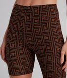 You’ll look stunning in the Greek Mystique Pajama Biker Shorts when paired with its matching separate to create a glam clothing set perfect for parties, date nights, concert outfits, back-to-school attire, or for any summer event!