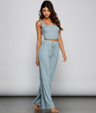 You’ll look stunning in the Sleeping In Wide-Leg Pajama Pants when paired with its matching separate to create a glam clothing set perfect for parties, date nights, concert outfits, back-to-school attire, or for any summer event!