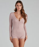 Cozy In Bed Henley Pajama Romper provides essential lift and support for creating your best summer outfits of the season for 2023!