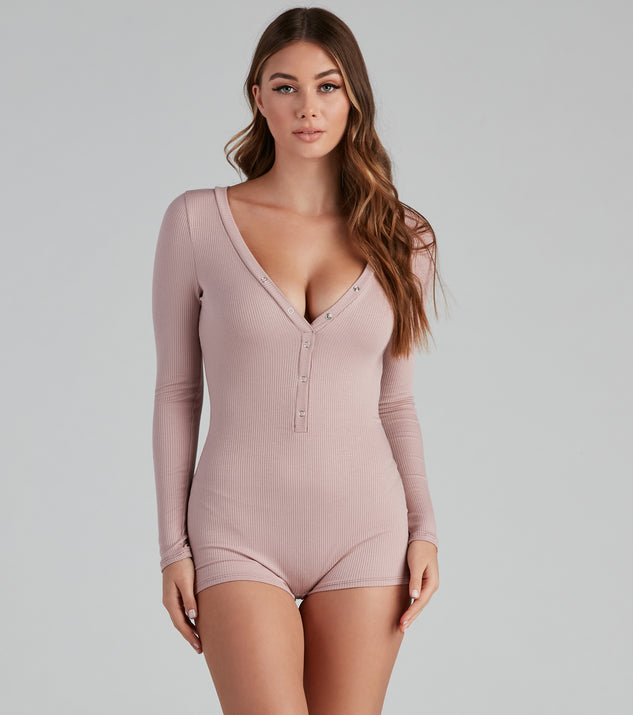 Cozy In Bed Henley Pajama Romper provides essential lift and support for creating your best summer outfits of the season for 2023!