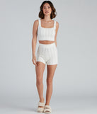 Cuddle Up Cable Knit Pajama Shorts provides essential lift and support for creating your best summer outfits of the season for 2023!