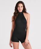 Lounge Girl Mock Neck Seamless Romper provides essential lift and support for creating your best summer outfits of the season for 2023!