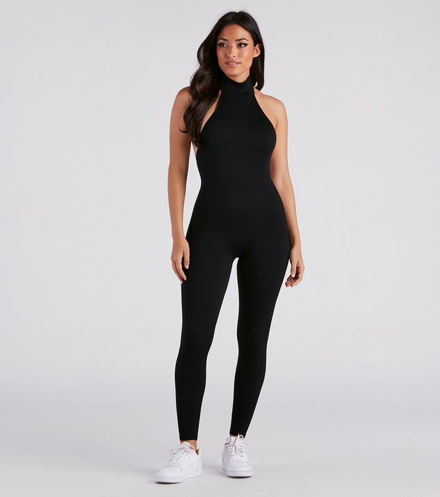 Chic And Seamless Mock Neck Catsuit provides a stylish start to creating your best summer outfits of the season with on-trend details for 2023!