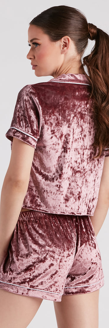 Crushing On Velvet Pajama Top provides essential lift and support for creating your best summer outfits of the season for 2023!