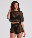 Trendy Mood Sheer Mesh Shorts is a fire pick to create 2023 festival outfits, concert dresses, outfits for raves, or to complete your best party outfits or clubwear!
