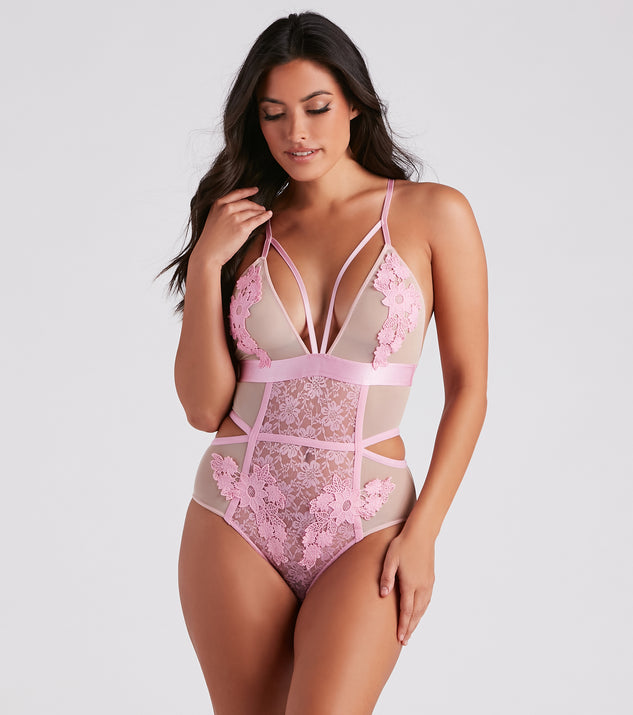 Flirty Desire Lace Floral Teddy provides essential lift and support for creating your best summer outfits of the season for 2023!