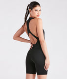 On The Move Zip-Front Active Romper