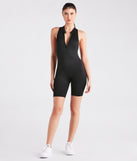 On The Move Zip-Front Active Romper