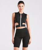 With fun and flirty details, Take On The Day Zip-Front Active Top shows off your unique style for a trendy outfit for the summer season!