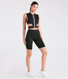 With fun and flirty details, Take On The Day Zip-Front Active Top shows off your unique style for a trendy outfit for the summer season!