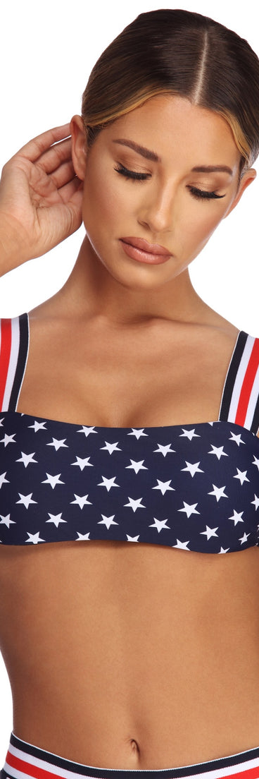 Americana Star Swim Top