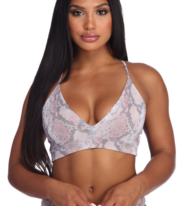 Hiss-Worthy Snake Print Swim Top for 2022 festival outfits, festival dress, outfits for raves, concert outfits, and/or club outfits