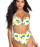Pucker Up Lemon Bikini Top