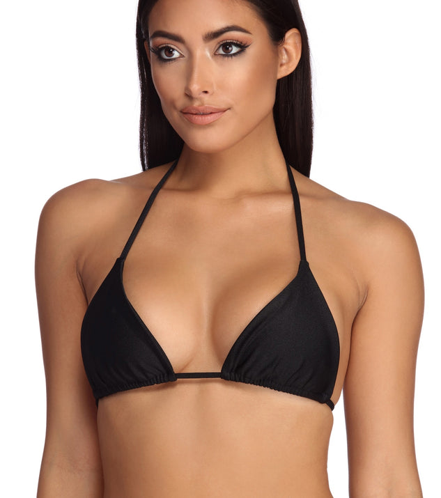 Basic Triangle String Bikini Top