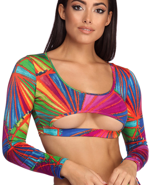 Rainbow Bright Swim Top