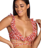 Hot Wrap Ruffle Swim Top