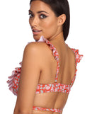 Hot Wrap Ruffle Swim Top
