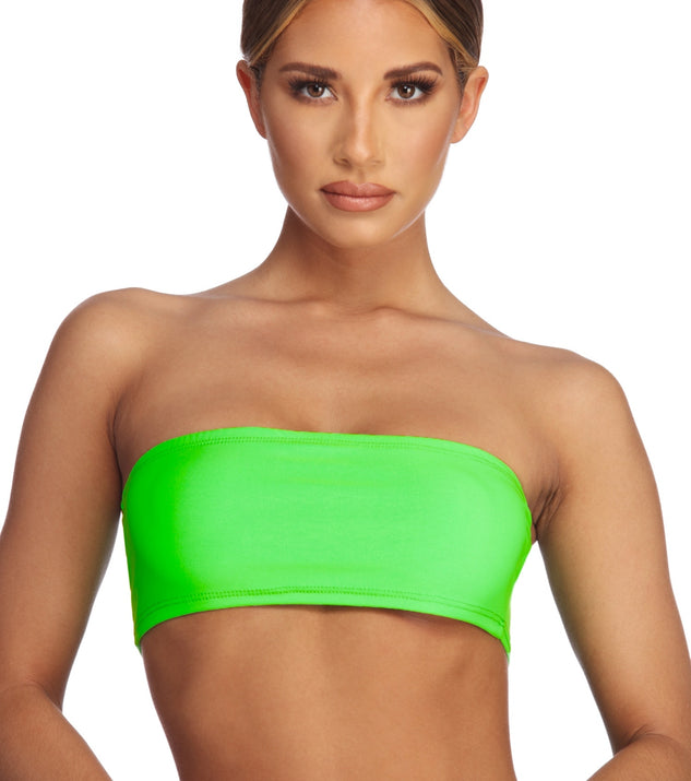 Key Lime Bandeau Swim Top