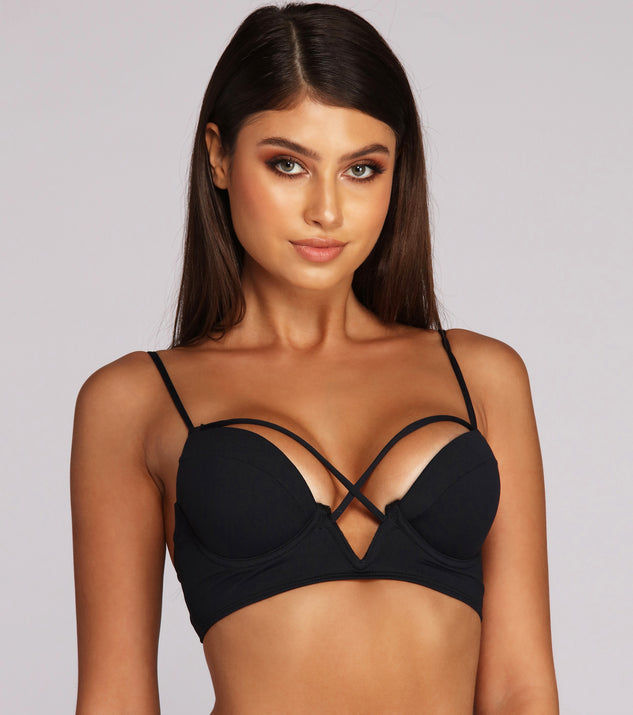 All Crossed Up Strap Swim Top