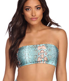 Snake It Off Bandeau Swim Top for 2022 festival outfits, festival dress, outfits for raves, concert outfits, and/or club outfits