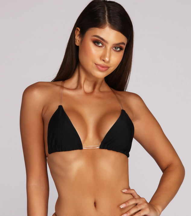 Proud And Clear Bikini Top for 2022 festival outfits, festival dress, outfits for raves, concert outfits, and/or club outfits