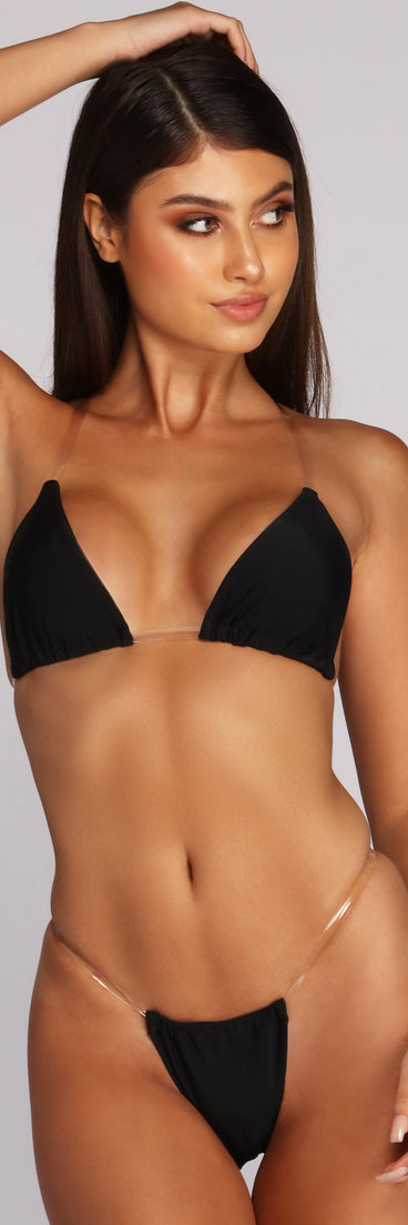 Proud And Clear Bikini Top for 2022 festival outfits, festival dress, outfits for raves, concert outfits, and/or club outfits