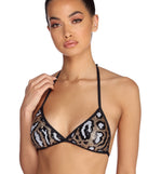 Wild At Heart Triangle Swim Top
