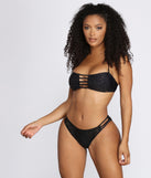 You’ll look stunning in the Heat Wave Bar Front Bandeau Swim Top when paired with its matching separate to create a glam clothing set perfect for parties, date nights, concert outfits, back-to-school attire, or for any summer event!