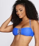 You’ll look stunning in the Heat Wave Bar Front Bandeau Swim Top when paired with its matching separate to create a glam clothing set perfect for parties, date nights, concert outfits, back-to-school attire, or for any summer event!
